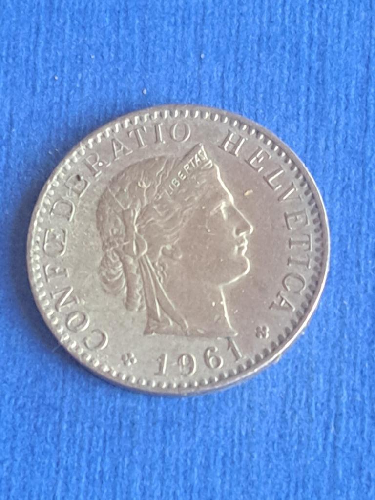 1961 Suisse 20 centimes, Envoi, Autres pays, Monnaie en vrac
