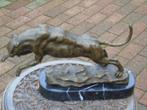 Panter met aanval in brons gesigneerd, T.F. CARTIER, Ophalen, Brons