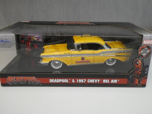 Deadpool - 1957 Chevy Bel Air - Jada Schaal 1:24, Hobby en Vrije tijd, Modelauto's | 1:24, Nieuw, Auto, Jada, Ophalen of Verzenden