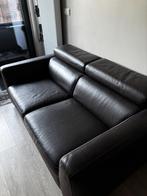 Lederen 2 zits zetel, Ophalen, Gebruikt, 100 tot 125 cm, Tweepersoons