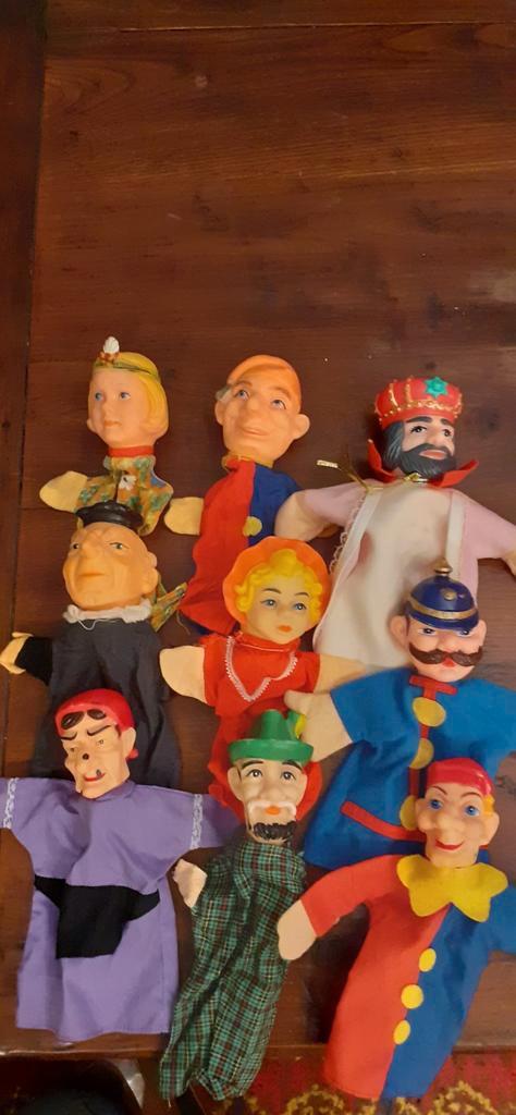 Retro handpoppen poppenkastpoppen ( B ), Verzamelen, Poppen, Ophalen of Verzenden