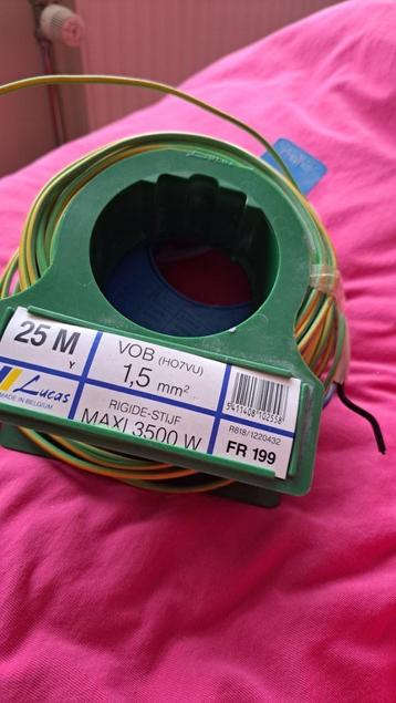 câble à la terre VOB 1.5 mm (HO7VU) 3500w beschikbaar voor biedingen