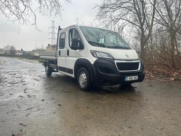 Peugeot Boxer 2.2HDi L4 Utility+coffre DubCab 165cv 44500km!, Auto's, Voorwielaandrijving, 4 deurs, Stof, Euro 6