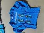 blauwe t-shirt, longsleef met dino, CA, 98, Enfants & Bébés, Vêtements enfant | Taille 98, Comme neuf, Enlèvement