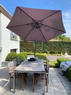 degelijke tafel met 6 stoelen enzweefparasol, Ophalen, Gebruikt, Zweefparasol