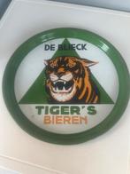 Emaille plateau de blieck tiger’s bieren, Ophalen, Gebruikt, Reclamebord