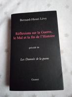 Livre réflexions sur la guerre le mal et la fin de l histoir, Enlèvement ou Envoi, Bernard Henri Lévy