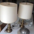 2 tafel lampen op koperen voet, Antiek en Kunst, Ophalen of Verzenden