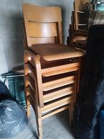 houten stoelen, stapelbaar., Huis en Inrichting, Stoelen, Ophalen of Verzenden, Gebruikt