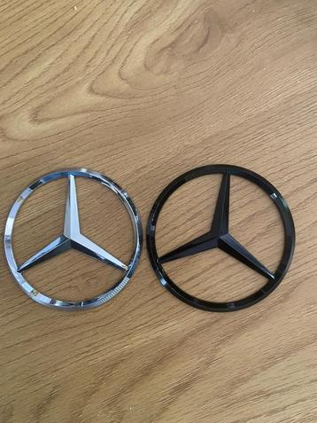 Mercedes achterklep ster zwart/zilver