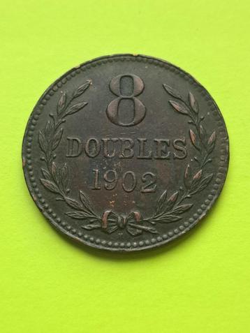1902 Guernsey 8 doubles H beschikbaar voor biedingen