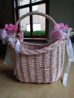 Vintage rieten mandje, Ophalen, Zo goed als nieuw, Roze, Overige typen