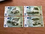 4 billets de 0 euros différents, formule 1, Timbres & Monnaies, Billets de banque | Europe | Euros, Enlèvement ou Envoi