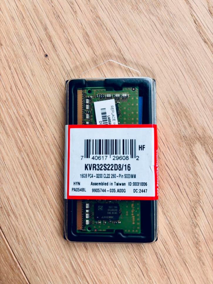 Ongebruikt Kingston 16GB DDR4 RAM ⚠️, Computers en Software, RAM geheugen, Nieuw, Laptop, 16 GB, DDR4, Verzenden