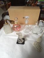 Set kristallen parfumflesjes