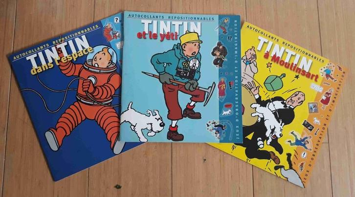 TINTIN – Autocollants repositionnables (3 numéros), Collections, Personnages de BD, Tintin, Enlèvement ou Envoi