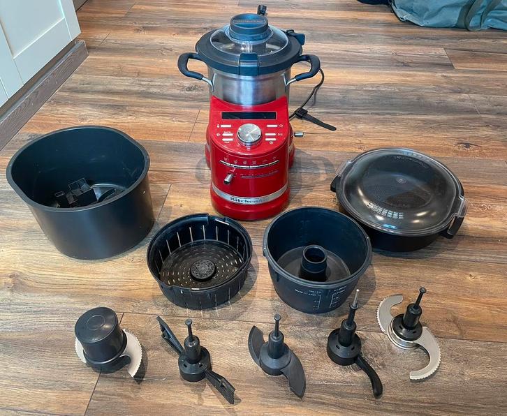 KitchenAid multifunctionele robot (basis + schalen + messen), Elektronische apparatuur, Gourmetstellen, Gebruikt, Ophalen of Verzenden