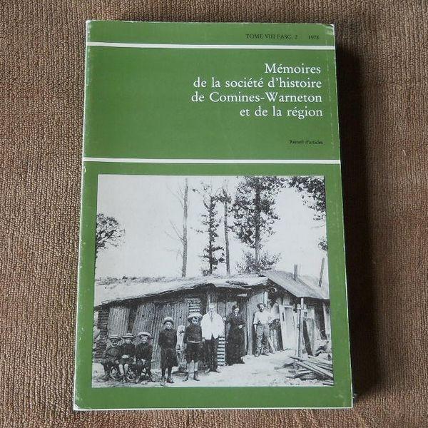 Société histoire Comines - Warneton Tome VIII Fasc 2 - 1978, Livres, Histoire nationale, Utilisé, Enlèvement ou Envoi
