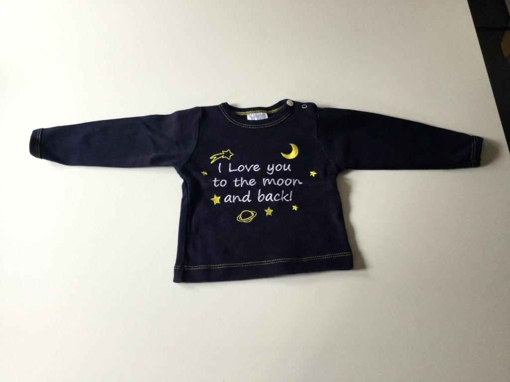 3 t-shirts met lange mouwen maat 62/68, Enlèvement ou Envoi, Utilisé, Garçon, Chemisette ou Manches longues