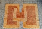 set VINTAGE badmatten / tapijten, Ophalen, Gebruikt, Oranje, Badmat