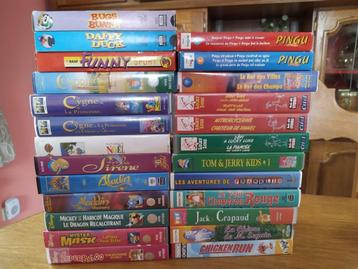 Lot de 21 cassettes VHS dessins animés FR 10€ ou 0,50€/pièce, Enlèvement ou Envoi