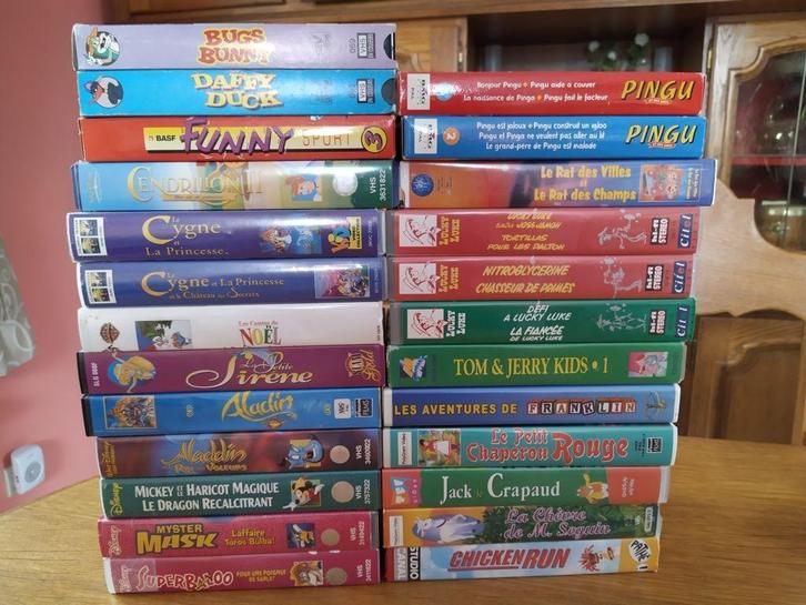 Set van 21 cartoonbanden van VHS FR 10€ of €0,50/stuk, Cd's en Dvd's, VHS | Film, Ophalen of Verzenden