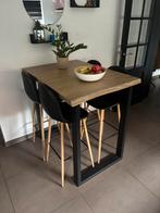 Hoge industriële keuken/bartafel inclusief stoelen, Ophalen of Verzenden, Zo goed als nieuw, Inclusief barstoelen