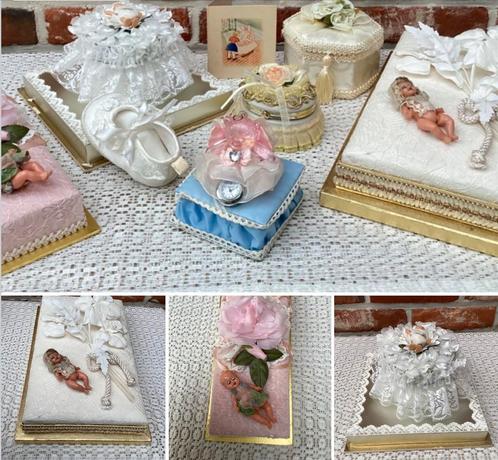 LOT VINTAGE DOOSJES GEBOORTE- DOOPSUIKER, Verzamelen, Overige Verzamelen, Gebruikt, Ophalen