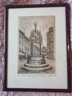 Etsen van André Wellens, Antiek en Kunst, Kunst | Etsen en Gravures, Ophalen