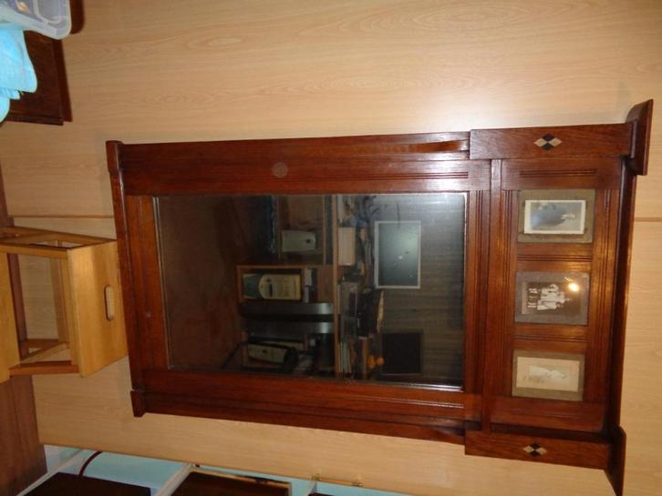 Antieke eikenhouten spiegel, Antiek en Kunst, Antiek | Spiegels, Ophalen