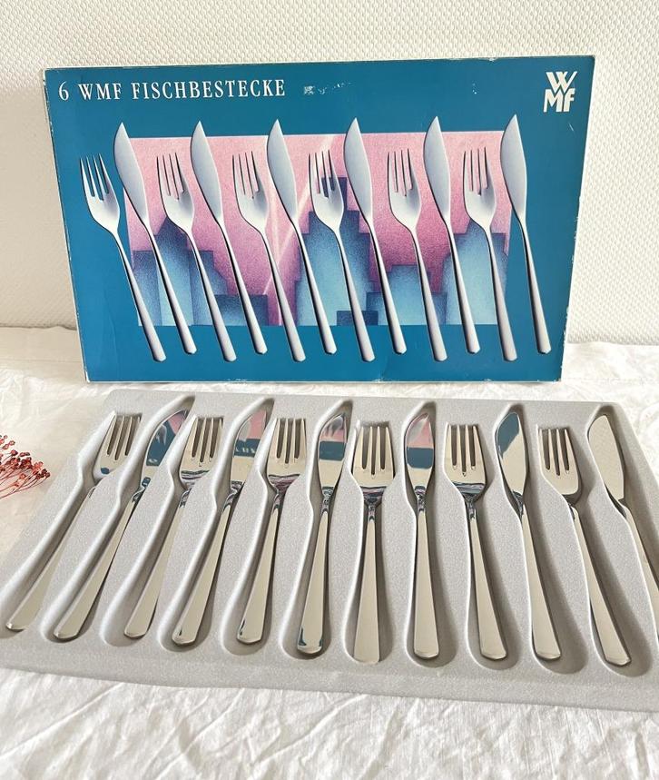 Set de couverts à poisson WMF Cromargan, Huis en Inrichting, Keuken | Bestek, Gebruikt, Bestekset, Inox of Chroom, Ophalen of Verzenden