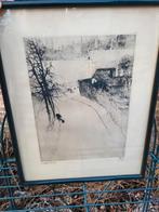 Ets Jules De Bruycker (1870-1945): 'Quai' 1928 gent, Antiek en Kunst, Ophalen