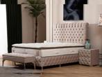 En Promotion Magnifique Lit Coffre SOFIA Neuf sous emballage, Beige, Ophalen of Verzenden, 200 cm, 160 cm
