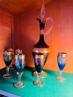 Boheems kristal met goud en email, Verzamelen, Glas en Drinkglazen, Ophalen, Zo goed als nieuw