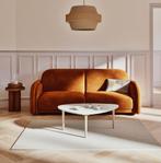 Table basse ovale en marbre blanc & bois de manguier massif, Maison & Meubles, Tables | Tables de salon, Enlèvement, Neuf