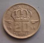 België 20 ct 1958 KM#146 Type B (FR) VERY FINE .., Ophalen of Verzenden, Brons, Losse munt