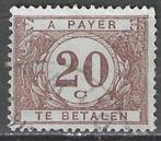 Belgie 1922 - OBP 34TX - Takszegel 20 c. (ST), Verzenden, Gestempeld, Gestempeld