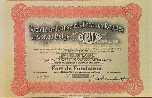 Société Commerciale et Agricole de l'Est du Kwango (SA-CO-ME, Postzegels en Munten, Aandelen en Waardepapieren, Aandeel, 1920 tot 1950