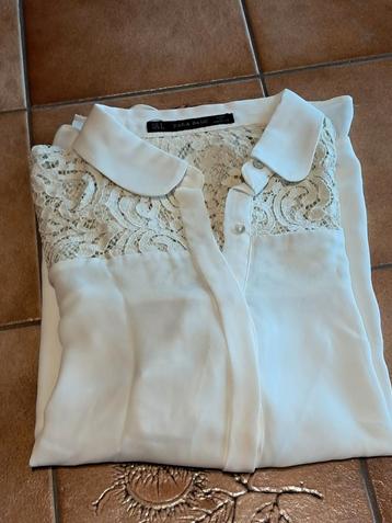 Zara Basic S ecru blouse beschikbaar voor biedingen