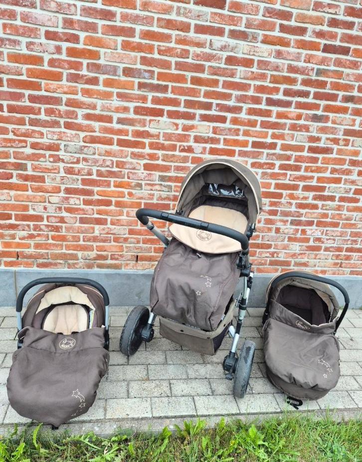 Noukie´s kinderwagen, Kinderen en Baby's, Kinderwagens en Combinaties, Gebruikt, Kinderwagen, Overige merken, Met reiswieg, Verstelbare duwstang