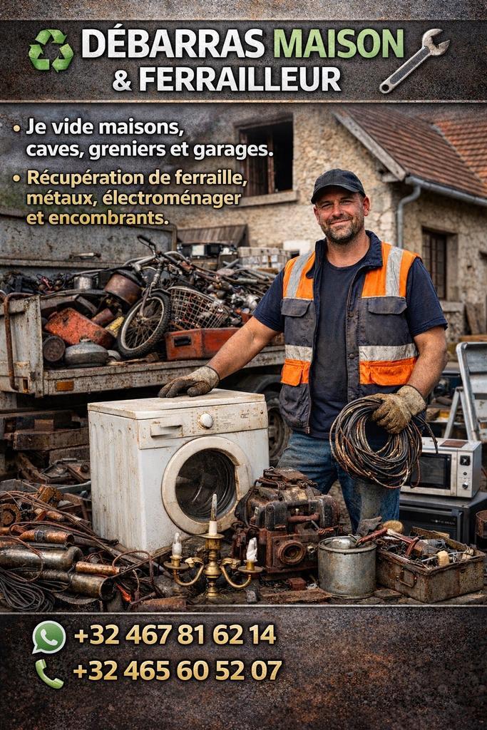 wDébarras Maison & Ferrailleur, Doe-het-zelf en Bouw, Bouwketen en Schaftketen, Zo goed als nieuw, Ophalen of Verzenden