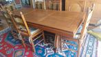 Massief houten antieke tafel met 6 stoelen, Ophalen