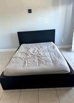 Lit 140x200cm Malm noir Ikea, Enlèvement, Noir