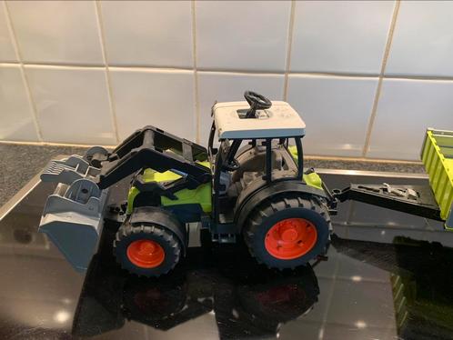 Bruder tractor CLAAS met frontlader en met aanhangwagen, Kinderen en Baby's, Speelgoed |Speelgoedvoertuigen, Zo goed als nieuw