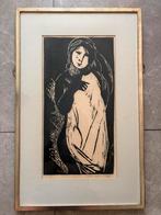 Gene Eggen Originele houtsnede, Antiek en Kunst, Kunst | Etsen en Gravures, Ophalen