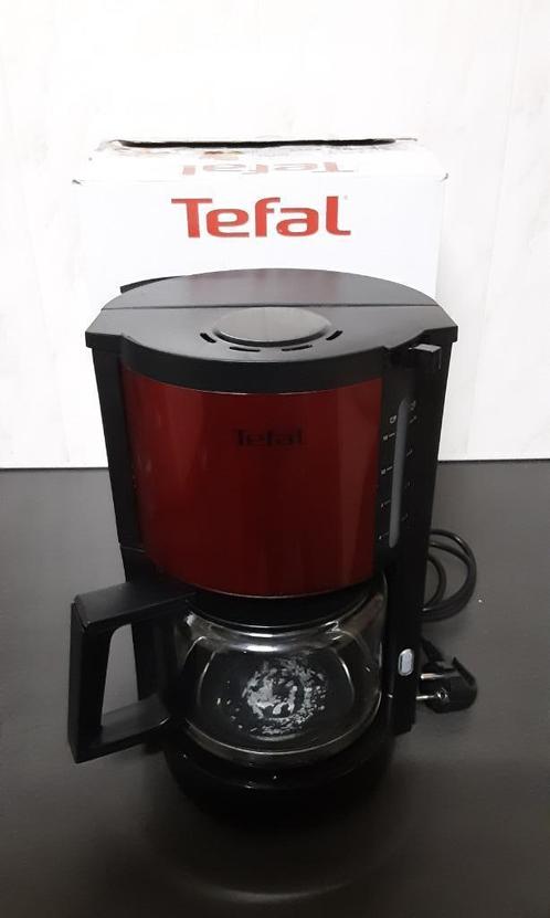 Koffiezet , Tefal filter Coffee maker , wijnrode kleur., Elektronische apparatuur, Koffiezetapparaten, Gebruikt, Gemalen koffie