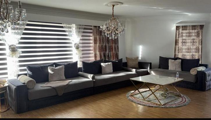 Zetel, Huis en Inrichting, Zetels | Zetels, Zo goed als nieuw, Hoekbank, Vierpersoons of meer, 300 cm of meer, 75 tot 100 cm, Stof