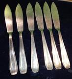 6 VIS MESSEN/ART DECO/ZILVEREN METALEN WOLFERS, Antiek en Kunst, Ophalen of Verzenden