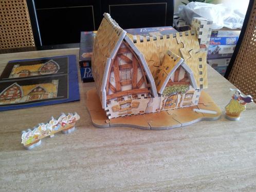 Puzz3D Huisje van Sneeuwwitje 96 stuks MB, Hobby en Vrije tijd, Denksport en Puzzels, Zo goed als nieuw, Rubik's of 3D-puzzel