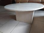 vintage travertin salontafel 90 diameter, Ophalen, Vintage travertin - jaren 70, Rond, 50 tot 100 cm